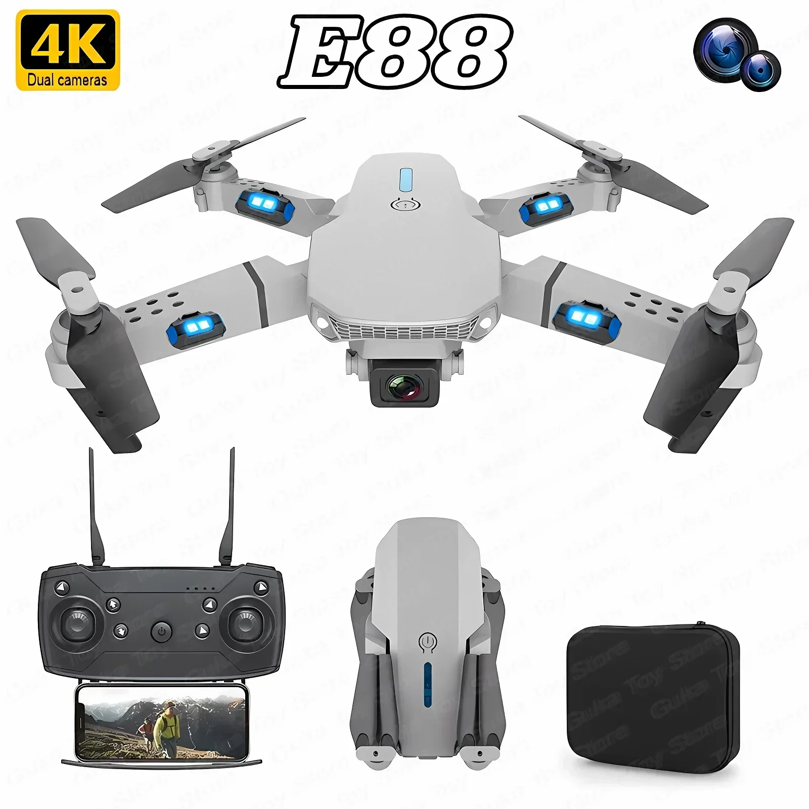 E88 Pro WIFI FPV Drone Geniş A - Drone Camera Professional incelemesi ve fiyatı